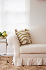 Load image into Gallery viewer, Set of Ruffle Petite Stripe Cushions - Pistachio