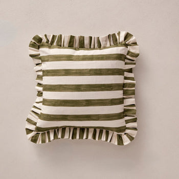Load image into Gallery viewer, Land. Signature Stripe Ruffle Cushions