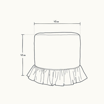 Load image into Gallery viewer, Tobin Ottoman with Ruffle