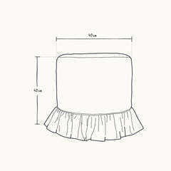 Load image into Gallery viewer, Tobin Ottoman with Ruffle