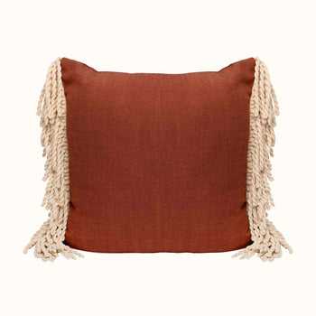 Load image into Gallery viewer, 45cm x 45cm Square Cushion with Bullion Rust