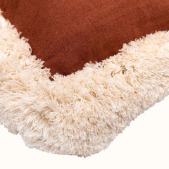Load image into Gallery viewer, Land. Cushion with Super Fringe Close Up