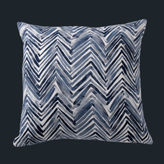 Load image into Gallery viewer, 45cm x 45cm Cushion in Arrows, Indigo