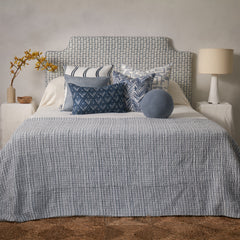 Load image into Gallery viewer, 45cm x 45cm Cushion in Arrows, Indigo