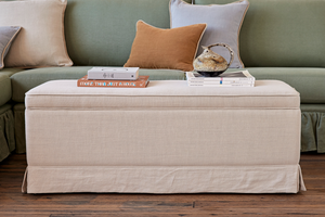 Storage Ottoman with Skirt