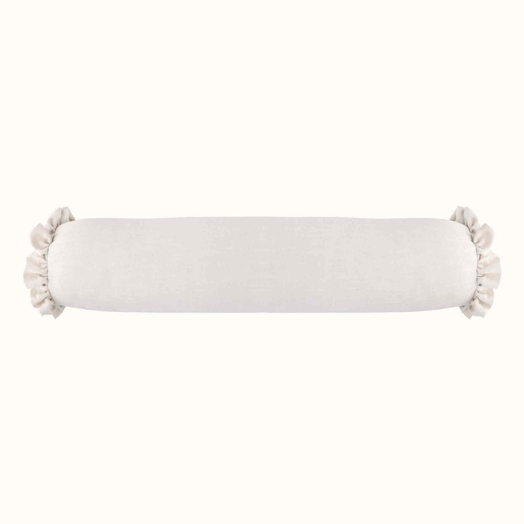 Large Bolster Cushion with Ruffles