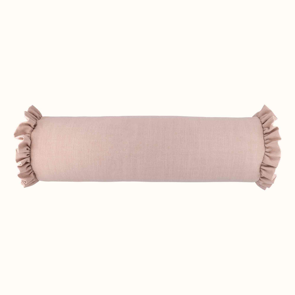 Small Bolster Cushion with Ruffles