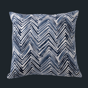 45cm x 45cm Cushion in Arrows, Indigo