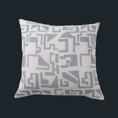 Load image into Gallery viewer, 55cm x 55cm Cushion in Maze by Emma Dillon Hill, Duck Egg
