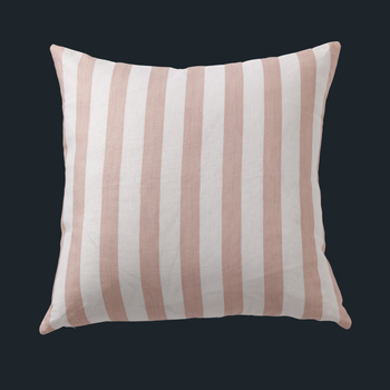 Load image into Gallery viewer, 55cm x 55cm Cushion in  Hand-Painted Medium Stripe, Grapefruit
